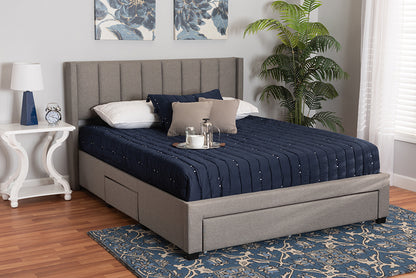 Baxton Studio - Coronado Full Size Bed in Grey - CF 9270-B-Coronado-B-Grey-Full view 10
