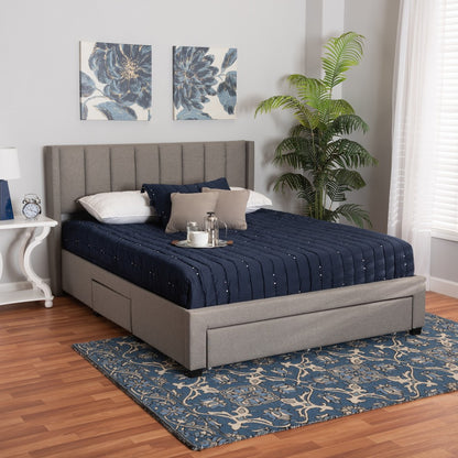 Baxton Studio - Coronado Full Size Bed in Grey - CF 9270-B-Coronado-B-Grey-Full view 11