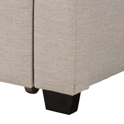 Baxton Studio - Coronado Queen Size Bed in Beige - CF 9270-B-Coronado-B-Beige-Queen view 8