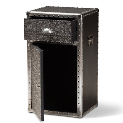 Baxton Studio - Cosette Chest in Silver - HY2AB017-Grey-Cabinet view 3