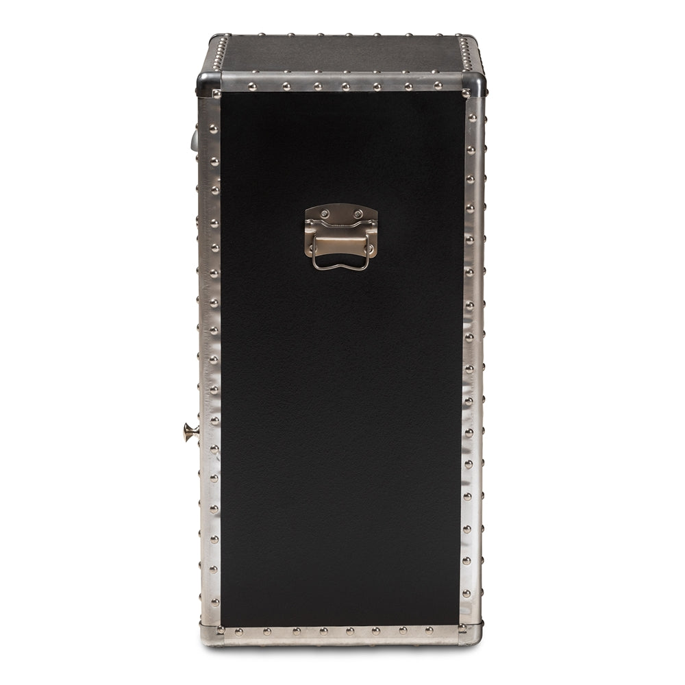 Baxton Studio - Cosette Chest in Silver - HY2AB017-Grey-Cabinet view 4
