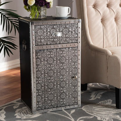 Baxton Studio - Cosette Chest in Silver - HY2AB017-Grey-Cabinet view 7