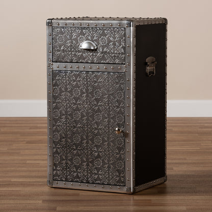Baxton Studio - Cosette Chest in Silver - HY2AB017-Grey-Cabinet view 8