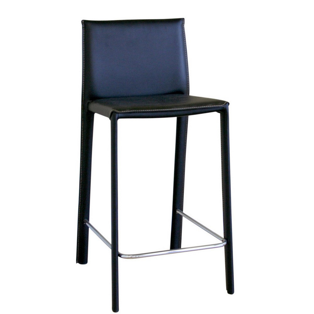 Baxton Studio - Crawford Set of 2 Bar Stools in Black - ALC-1822A-65 Black view 1