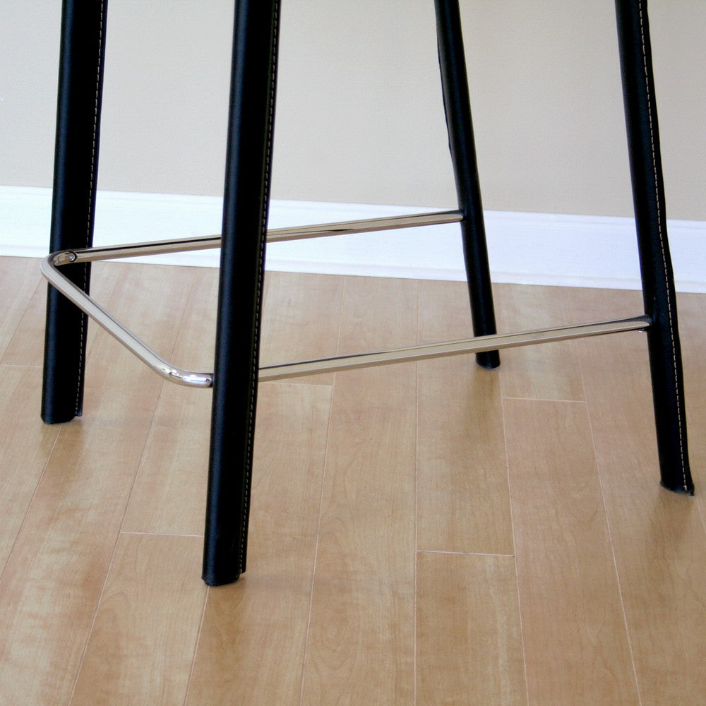 Baxton Studio - Crawford Set of 2 Bar Stools in Black - ALC-1822A-65 Black view 3