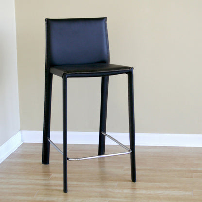 Baxton Studio - Crawford Set of 2 Bar Stools in Black - ALC-1822A-65 Black view 4