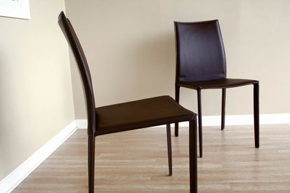 Baxton Studio - Crawford Set of 2 Dining Chairs in Brown - ALC-1025 Brown view 4
