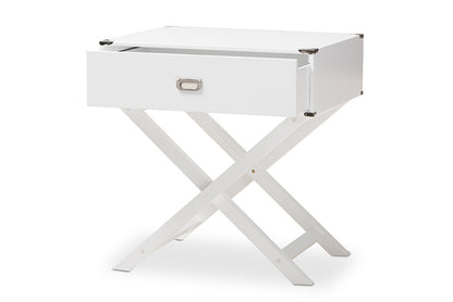 Baxton Studio - Curtice End Table - GLD08085/White view 2