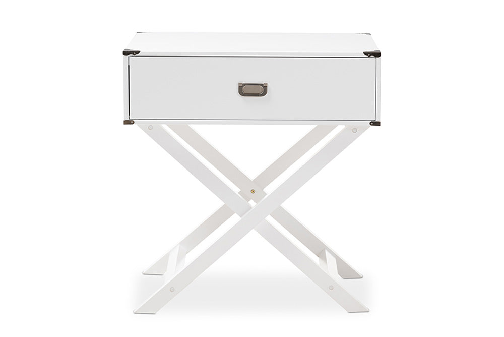 Baxton Studio - Curtice End Table - GLD08085/White view 3