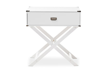 Baxton Studio - Curtice End Table - GLD08085/White view 3