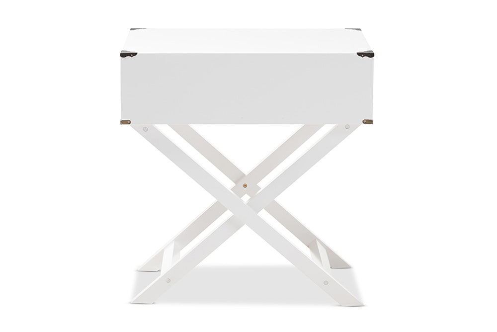 Baxton Studio - Curtice End Table - GLD08085/White view 6