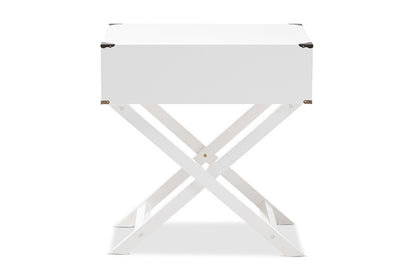Baxton Studio - Curtice End Table - GLD08085/White view 6