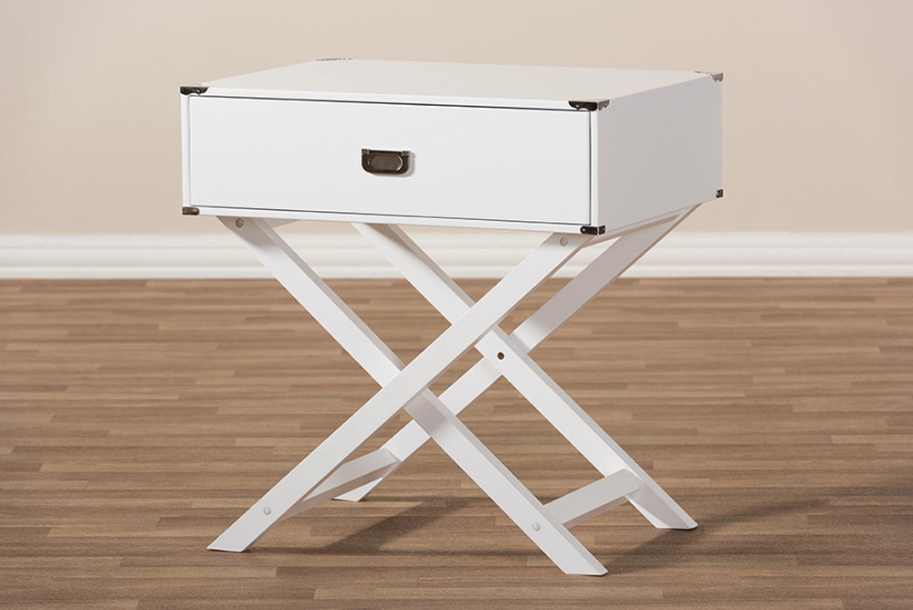 Baxton Studio - Curtice End Table - GLD08085/White view 7