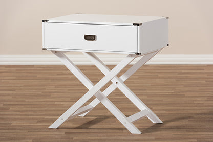 Baxton Studio - Curtice End Table - GLD08085/White view 7