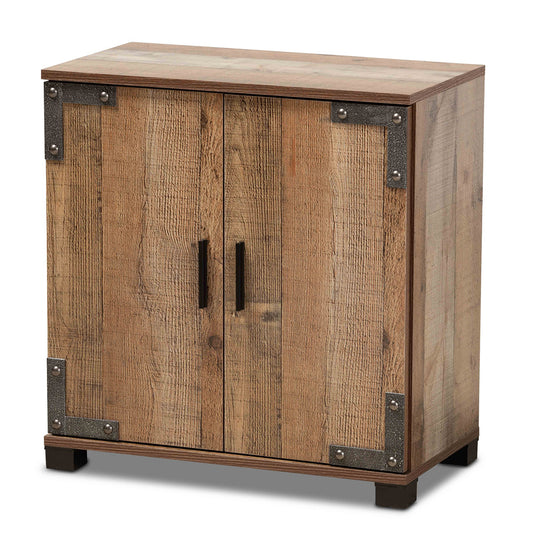 Baxton Studio - Cyrille Shoe Cabinet in Brown - ID-SC001-Yosemile Oak-Shoe Rack view 1