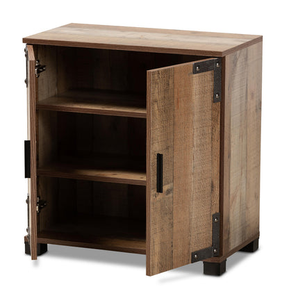 Baxton Studio - Cyrille Shoe Cabinet in Brown - ID-SC001-Yosemile Oak-Shoe Rack view 2