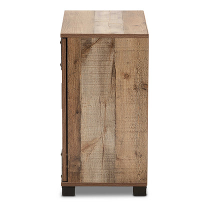 Baxton Studio - Cyrille Shoe Cabinet in Brown - ID-SC001-Yosemile Oak-Shoe Rack view 4