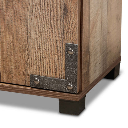 Baxton Studio - Cyrille Shoe Cabinet in Brown - ID-SC001-Yosemile Oak-Shoe Rack view 6