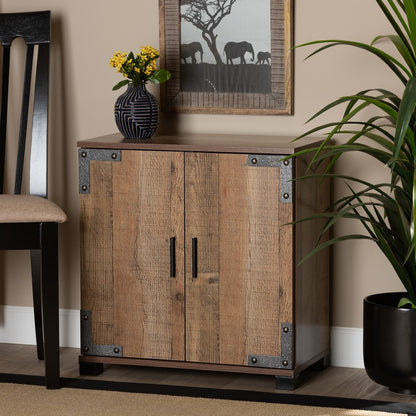 Baxton Studio - Cyrille Shoe Cabinet in Brown - ID-SC001-Yosemile Oak-Shoe Rack view 7