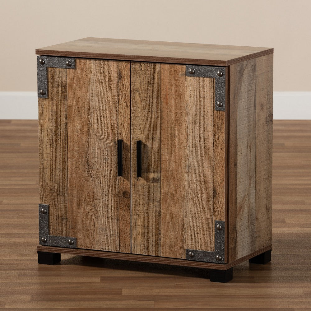 Baxton Studio - Cyrille Shoe Cabinet in Brown - ID-SC001-Yosemile Oak-Shoe Rack view 9