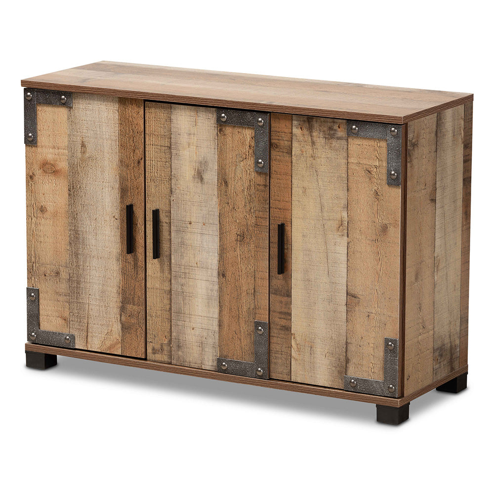 Baxton Studio - Cyrille Shoe Cabinet in Brown - ID-SC002-Yosemile Oak-Shoe Rack view 1