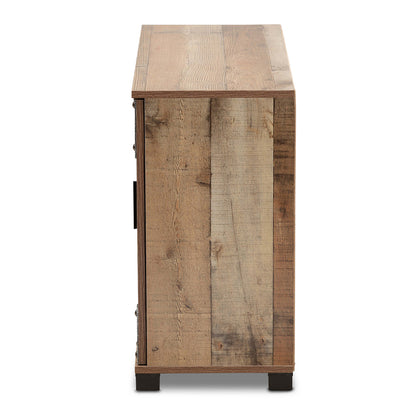 Baxton Studio - Cyrille Shoe Cabinet in Brown - ID-SC002-Yosemile Oak-Shoe Rack view 4