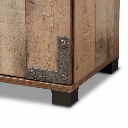 Baxton Studio - Cyrille Shoe Cabinet in Brown - ID-SC002-Yosemile Oak-Shoe Rack view 6
