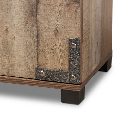 Baxton Studio - Cyrille Shoe Cabinet in Brown - ID-SC003-Yosemile Oak-Shoe Rack view 6