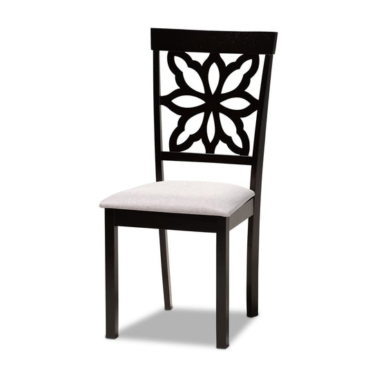 Baxton Studio - Dallas Dining Set in Grey/Dark Brown - RH1019C-Grey/Dark Brown-7PC Dining Set view 2