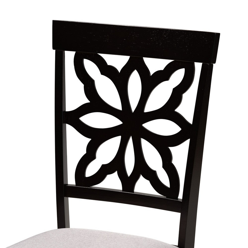 Baxton Studio - Dallas Dining Set in Grey/Dark Brown - RH1019C-Grey/Dark Brown-7PC Dining Set view 5