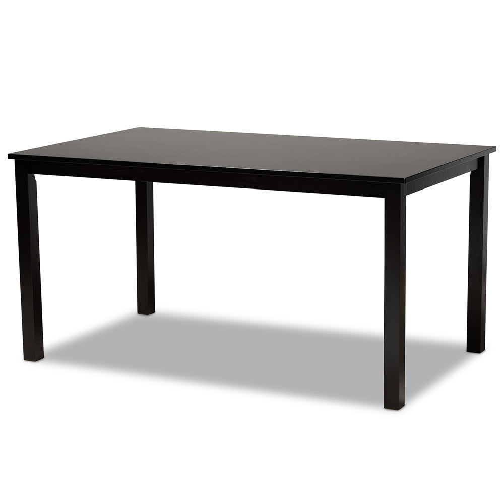 Baxton Studio - Dallas Dining Set in Sand/Dark brown - RH1019C-Sand/Dark Brown-7PC Dining Set view 3
