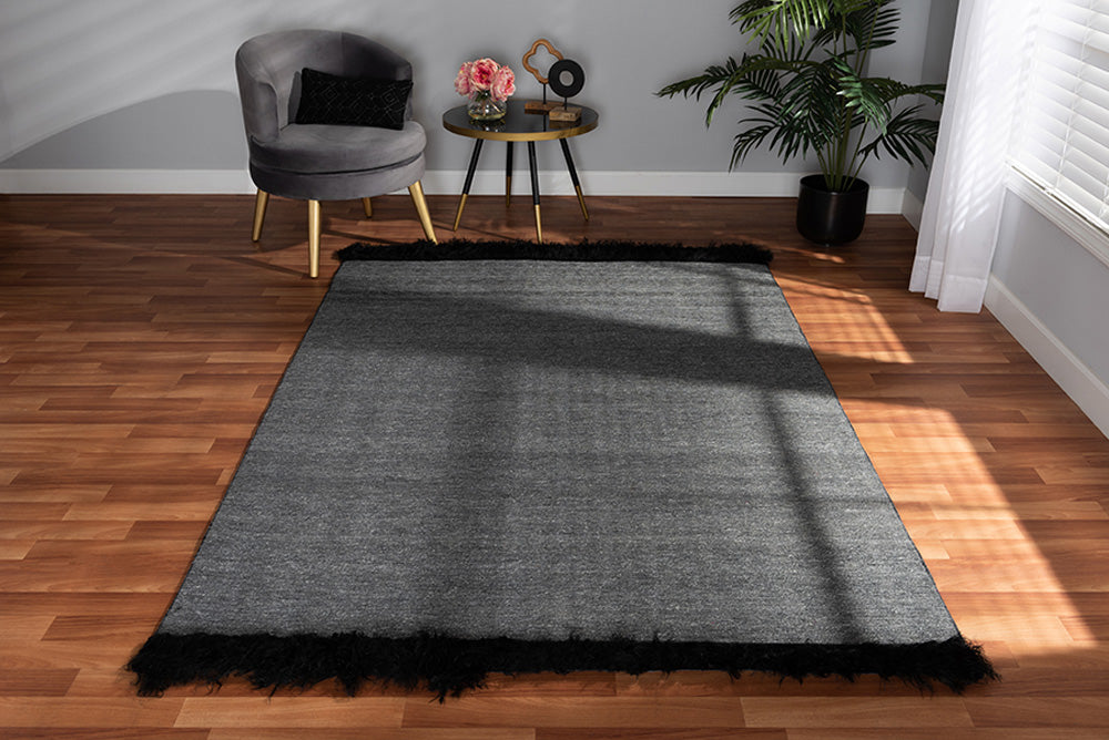 Baxton Studio - Dalston Rug - Dalston-Graphite-Rug view 3