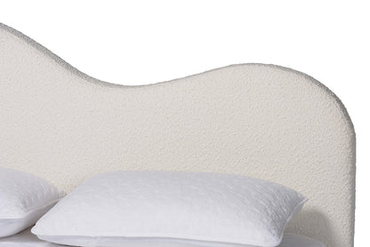 Baxton Studio - Dalton Queen Size Bed - BBT61318-Cream Boucle-Queen view 4