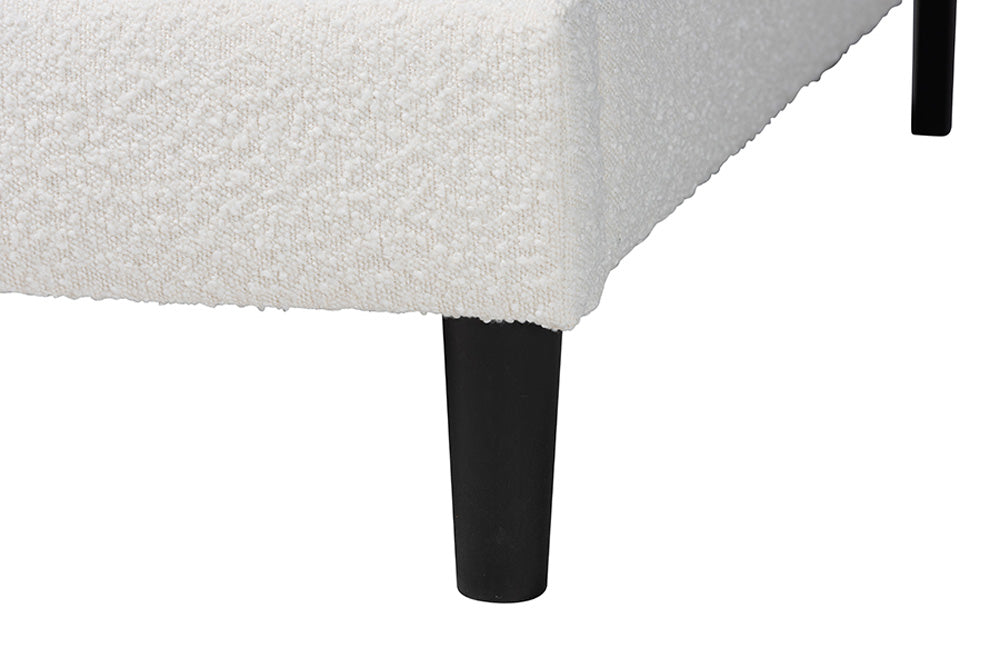 Baxton Studio - Dalton Queen Size Bed - BBT61318-Cream Boucle-Queen view 6