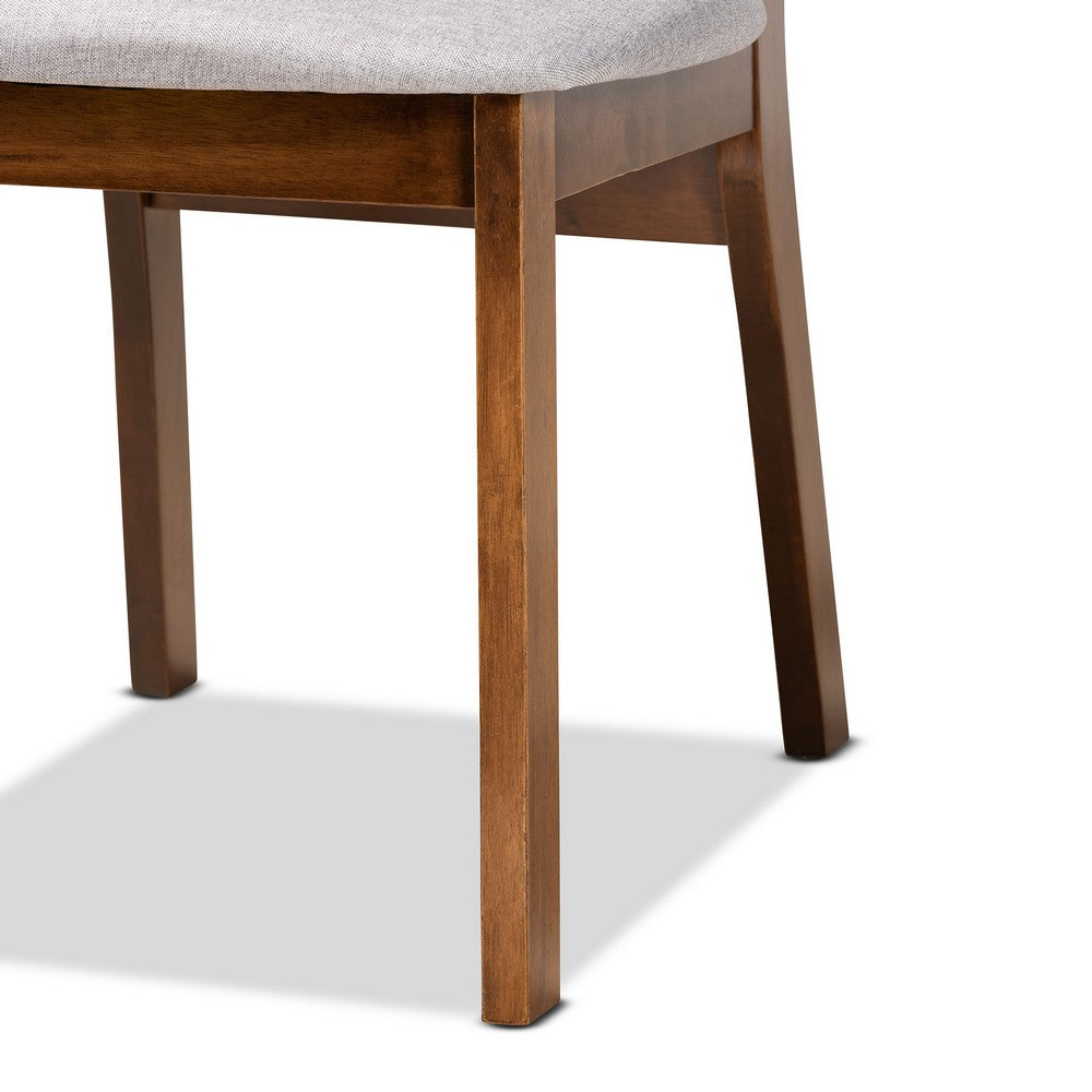 Baxton Studio - Damara Dining Set in Grey/Walnut Brown - RH367C-Grey/Walnut-5PC Dining Set view 6