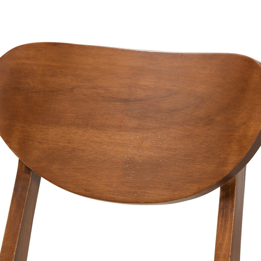 Baxton Studio - Damara Dining Set in Sand/Walnut Brown - RH367C-Sand/Walnut-5PC Dining Set view 5