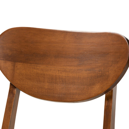 Baxton Studio - Damara Set of 2 Dining Chairs in Grey/Walnut Brown - RH367C-Grey/Walnut Flat Seat-DC-2PK view 4