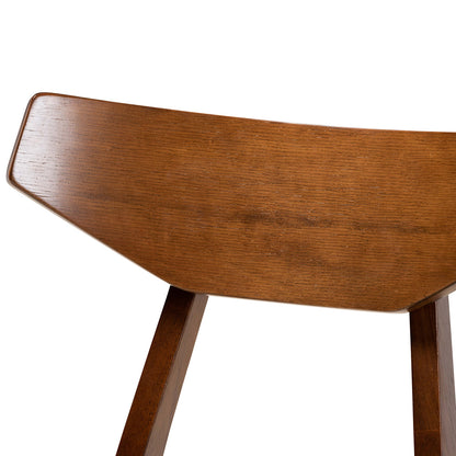 Baxton Studio - Danica Set of 4 Dining Chairs in Light Beige/Walnut Brown - Danica-Latte/Walnut-DC view 3