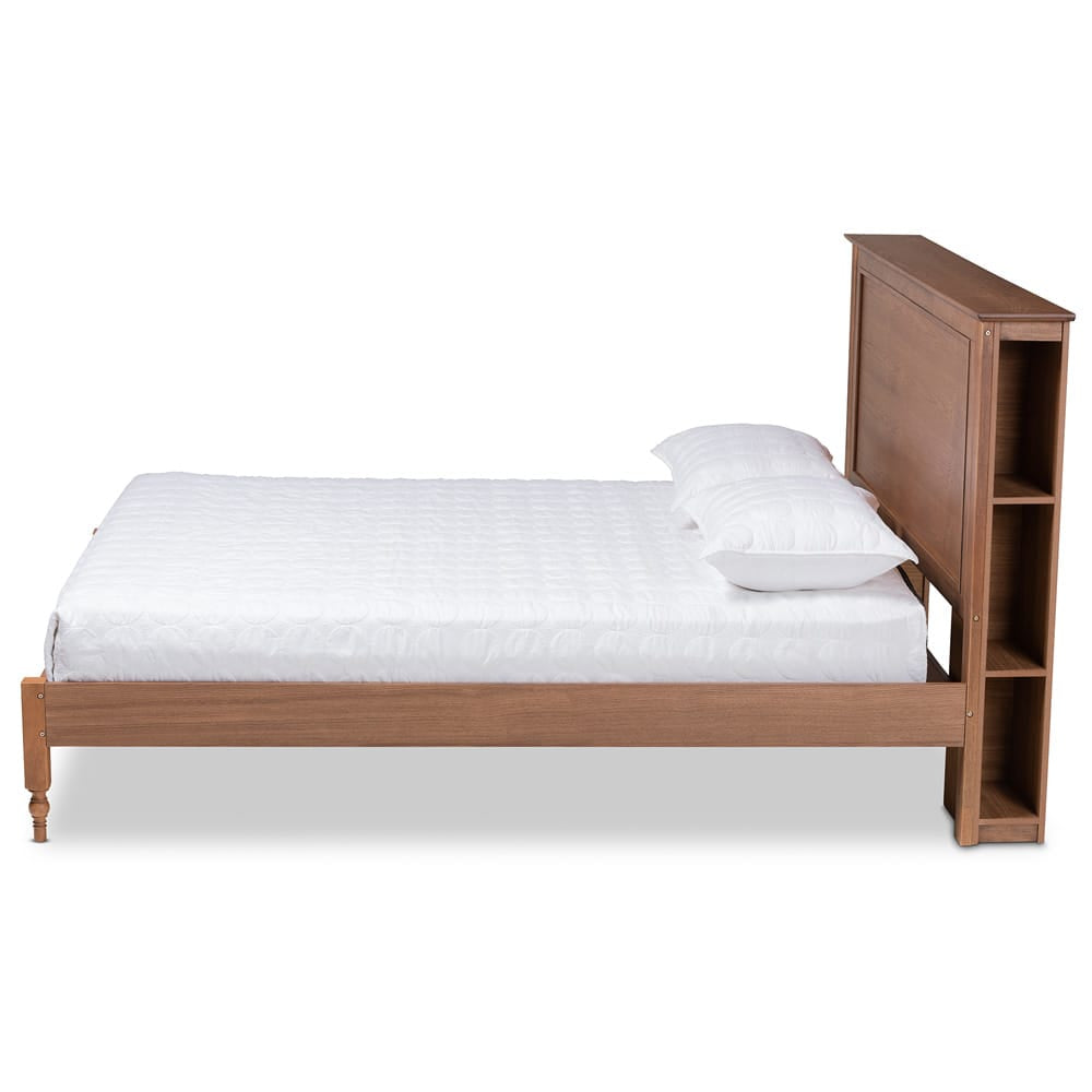 Baxton Studio - Danielle King Size Bed in Ash walnut - MG0018-Ash Walnut-King view 2