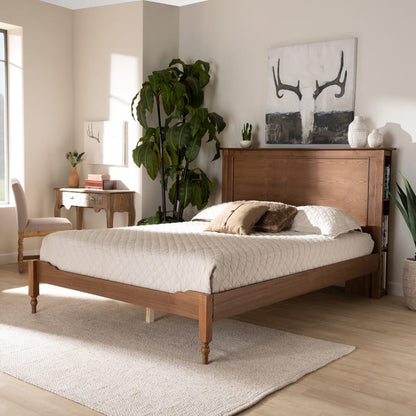 Baxton Studio - Danielle King Size Bed in Ash walnut - MG0018-Ash Walnut-King view 6