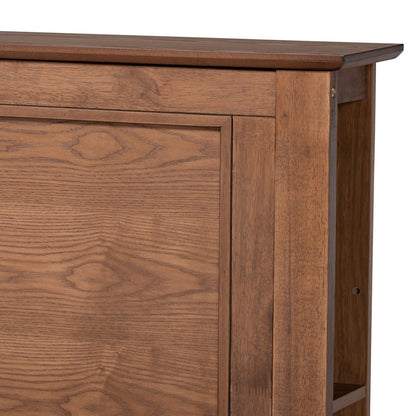 Baxton Studio - Danielle Queen Size Bed in Ash walnut - MG0018-Ash Walnut-Queen view 4