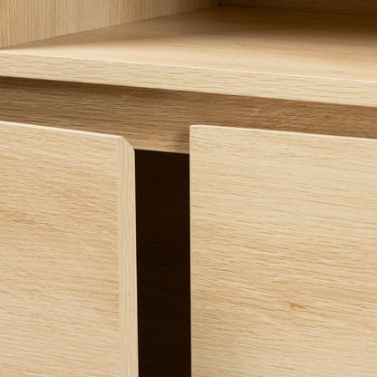 Baxton Studio - Danina Bookcase in Oak Brown - LCF20211236-Pine Bookshelf view 5