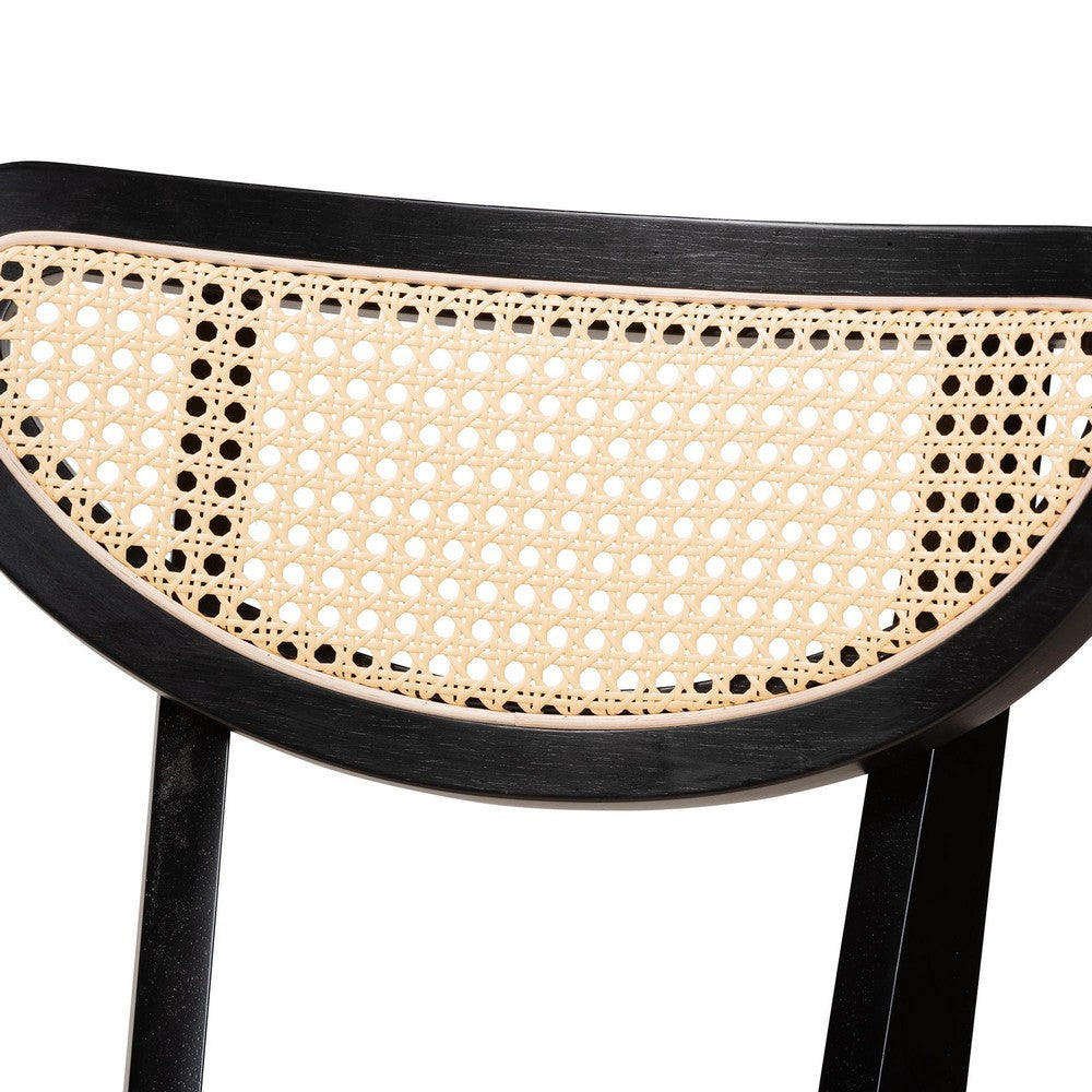Baxton Studio - Dannell Dining Set in Cream/Black/Light Brown - CS003C-Black/Cream-5PC Dining Set view 5