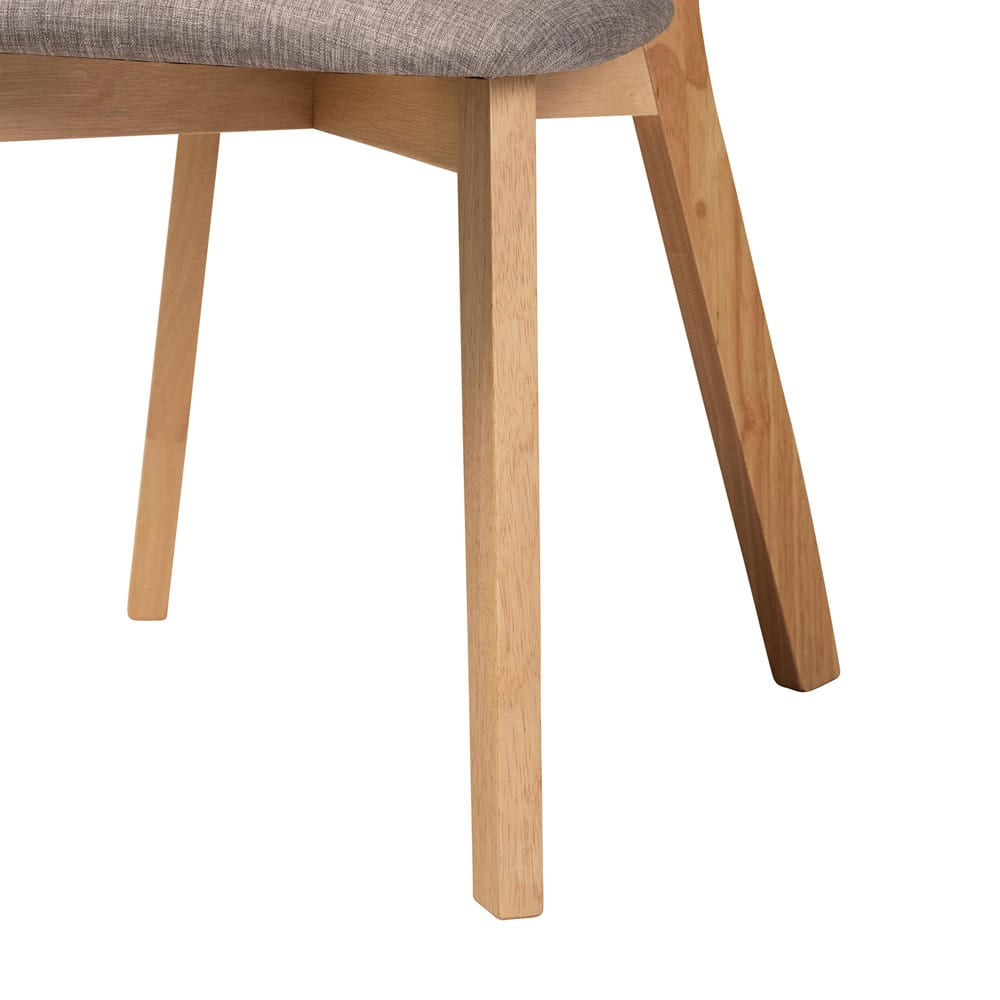 Baxton Studio - Dannell Dining Set in Grey/Natural Oak/Light Brown - CS003C-Natural Oak/Light Grey-7PC Dining Set view 6