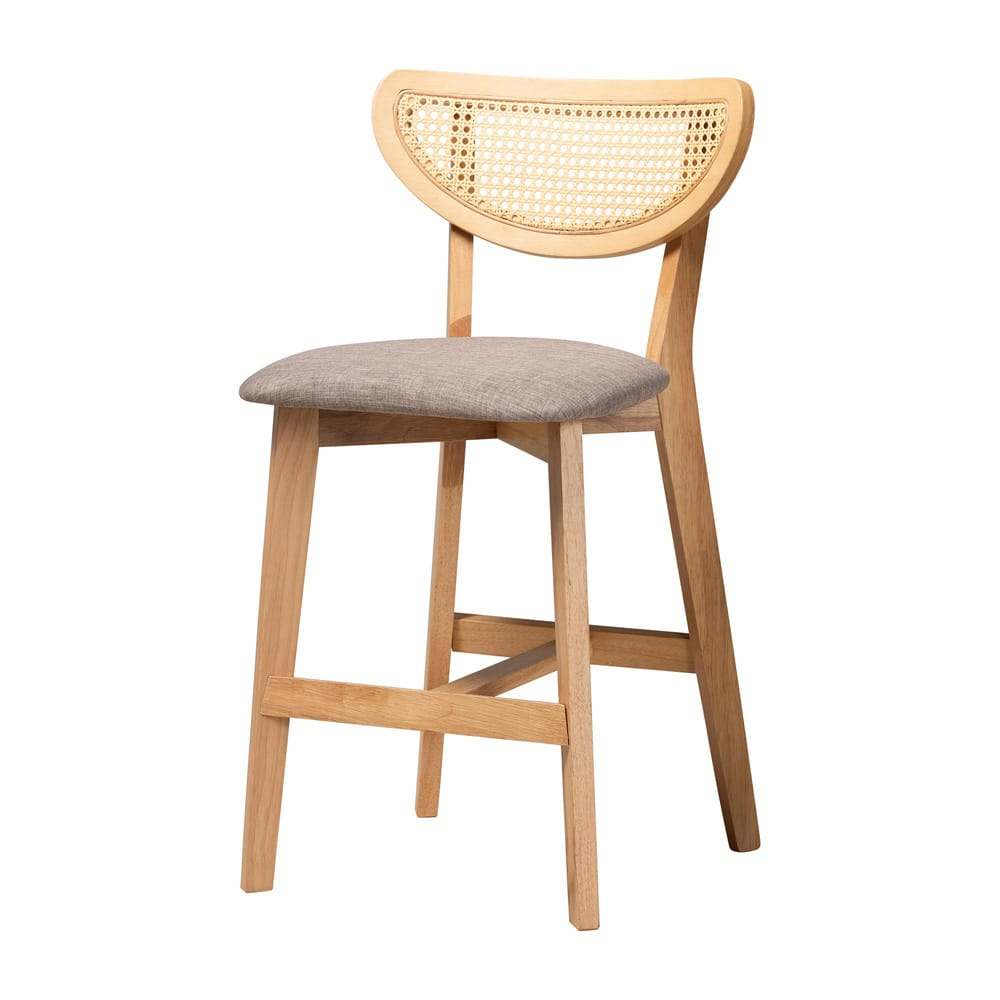 Baxton Studio - Dannell Pub Set in Grey/Natural Oak/Light Brown - CS003P-Natural Oak/Light Grey-5PC Pub Set view 2