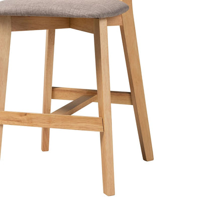Baxton Studio - Dannell Pub Set in Grey/Natural Oak/Light Brown - CS003P-Natural Oak/Light Grey-5PC Pub Set view 6