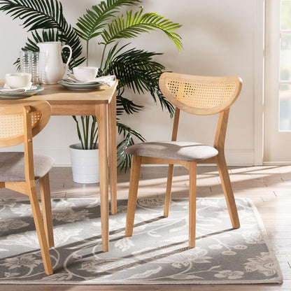 Baxton Studio - Dannell Set of 2 Dining Chairs in Grey/Natural Oak/Light Brown - CS003C-Natural Oak/Light Grey-DC-2PK view 7