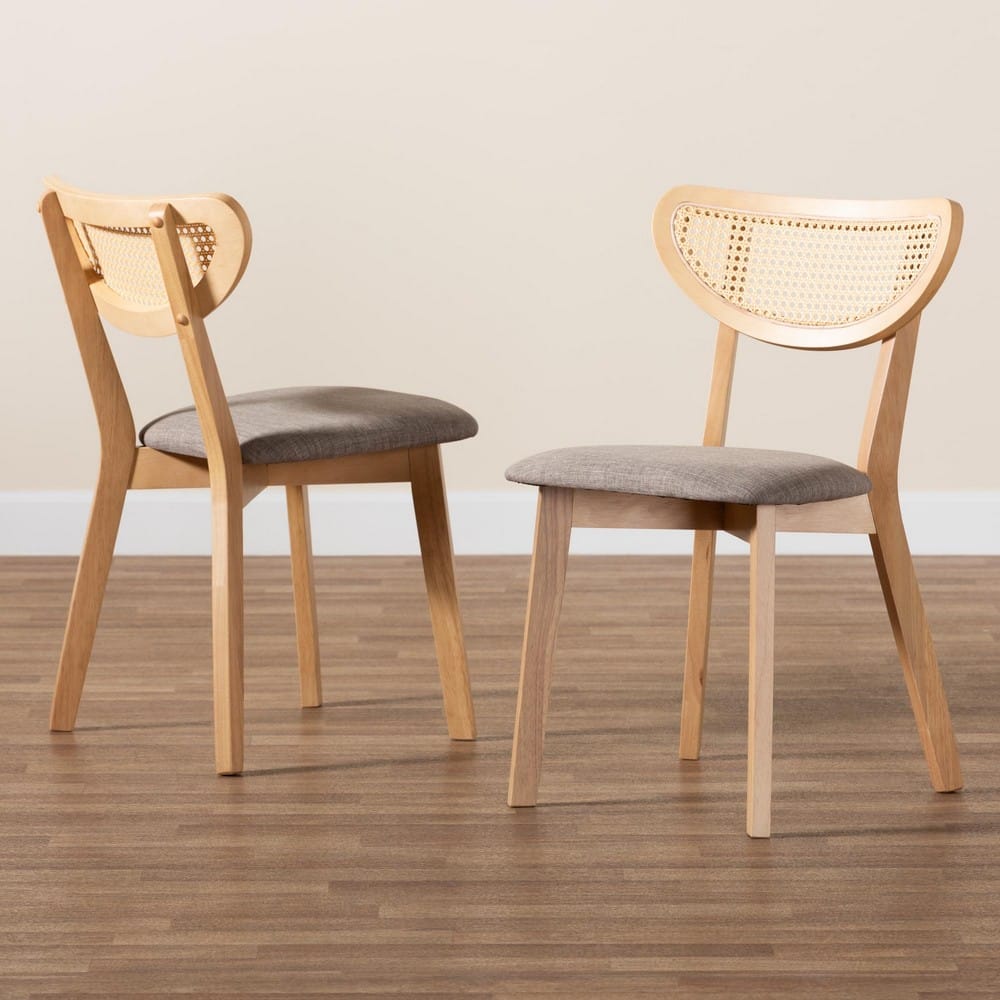Baxton Studio - Dannell Set of 2 Dining Chairs in Grey/Natural Oak/Light Brown - CS003C-Natural Oak/Light Grey-DC-2PK view 8