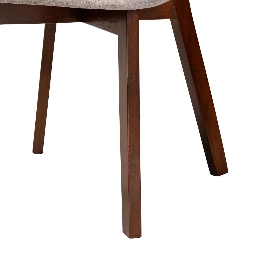 Baxton Studio - Dannell Set of 2 Dining Chairs in Grey/Walnut Brown/Light Brown - CS003C-Walnut/Light Grey-DC-2PK view 5