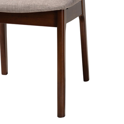 Baxton Studio - DanNon Dining Set in Grey/Walnut Brown/Light Brown - CS001C-Walnut/Light Grey-7PC Dining Set view 6
